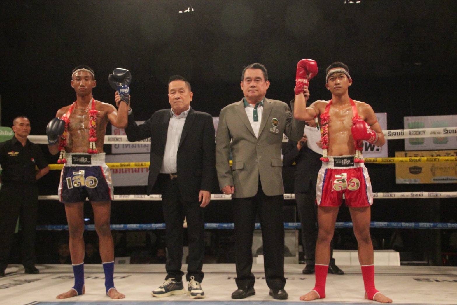 "เพชรสิงห์ขร" ควงแขน "เมืองช้าง" ประเดิมชัยศักราชใหม่ ศึก "มวยรอบปูนเสือ มวยไทย