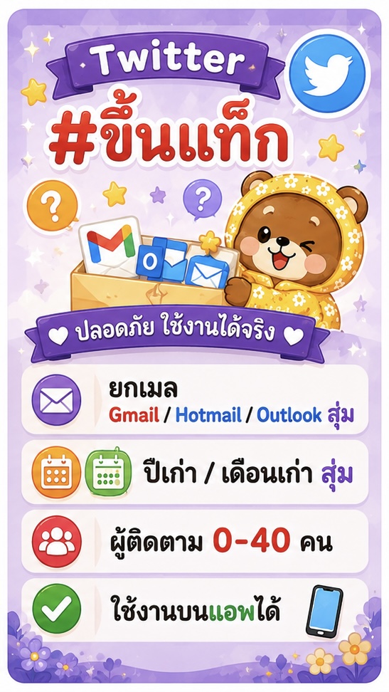 ขึ้นแท็กล่าสุด สุ่มปี/เมล