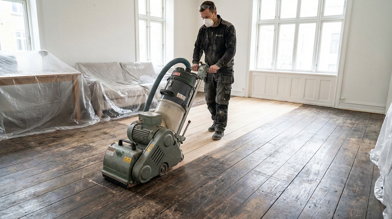 ขัดพื้นไม้เก่า