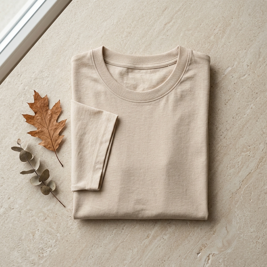 เสื้อยืดคอกลมสไตล์มินิมอล