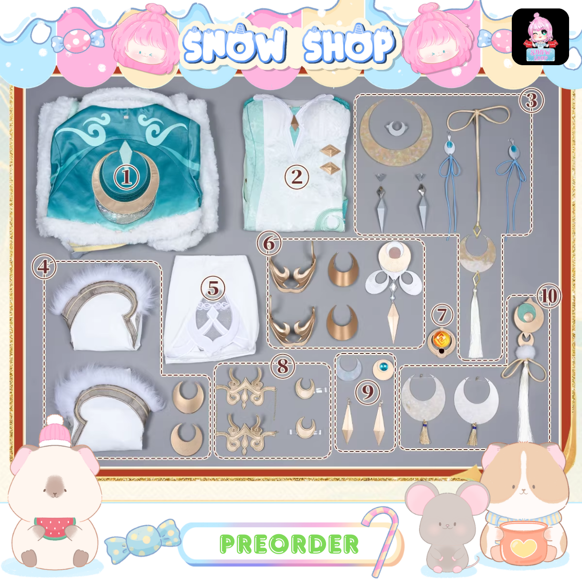 รูปภาพสินค้า 【Pre-Order】ร้าน Monenjoy Genshin Impact ชุด Zibai