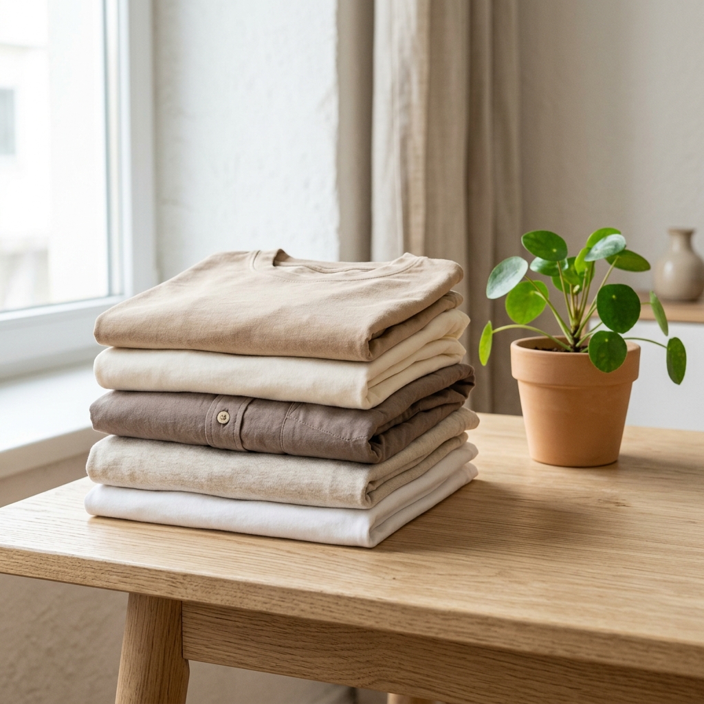 เสื้อยืดและเสื้อเชิ้ตสีพื้น