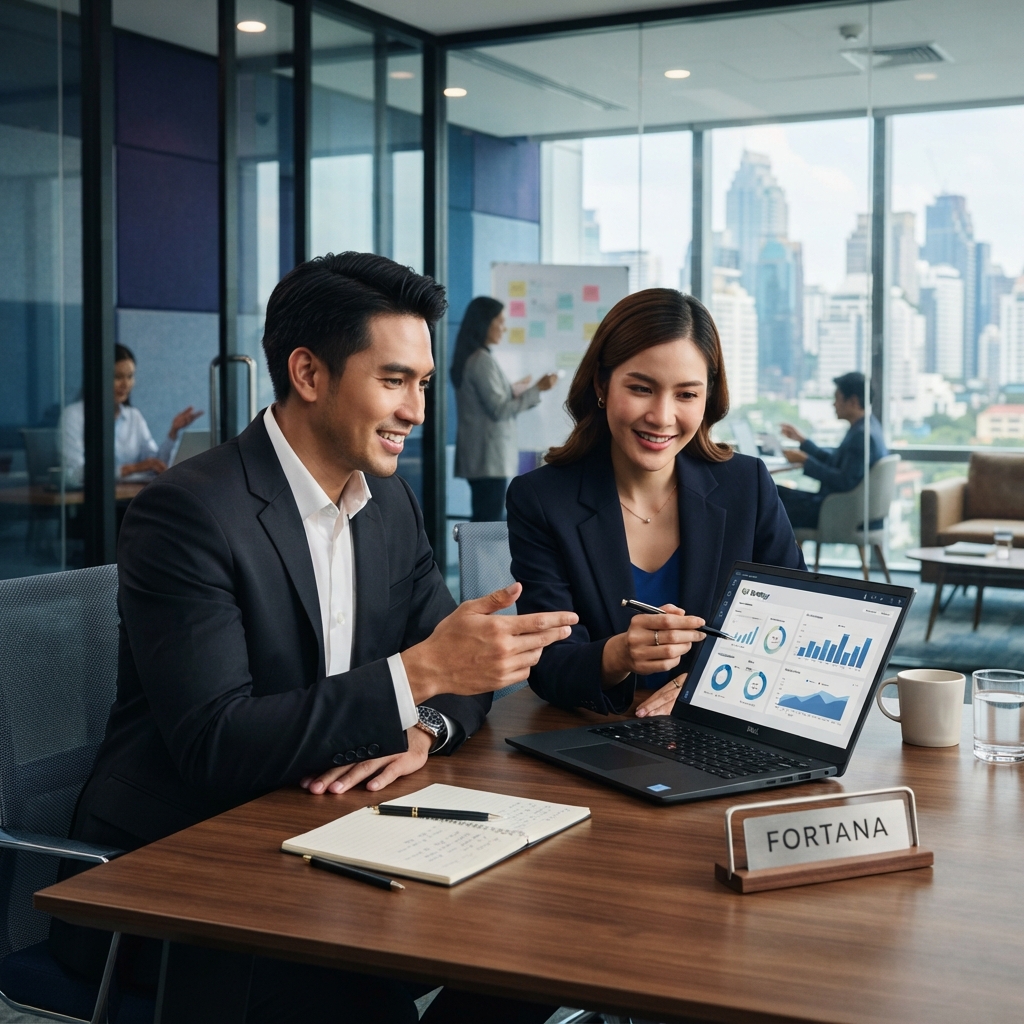 ผู้จัดการฝ่ายขายประชุม Virtual Team กับลูกค้า B2B