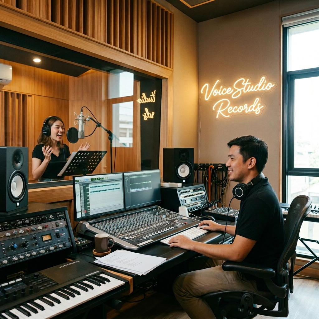 บรรยากาศสตูดิโอบันทึกเสียง