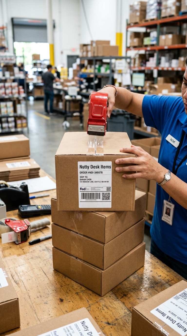 กล่องพัสดุเตรียมส่ง