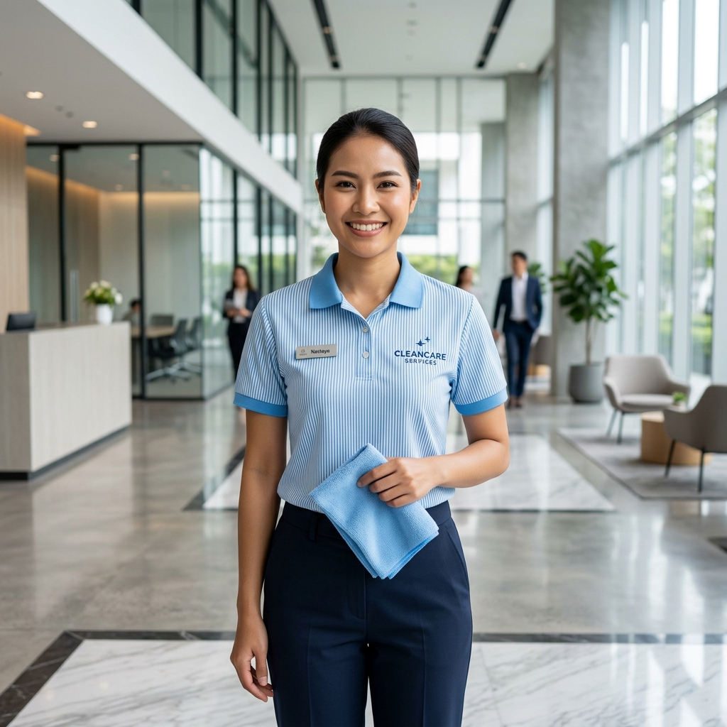 พนักงานทำความสะอาดมืออาชีพ บริษัท ดีเวลลอปเปอร์ ซีล จำกัด