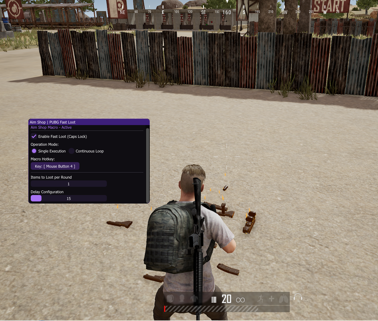 PUBG Fast Loot มาโครเก็บของไว