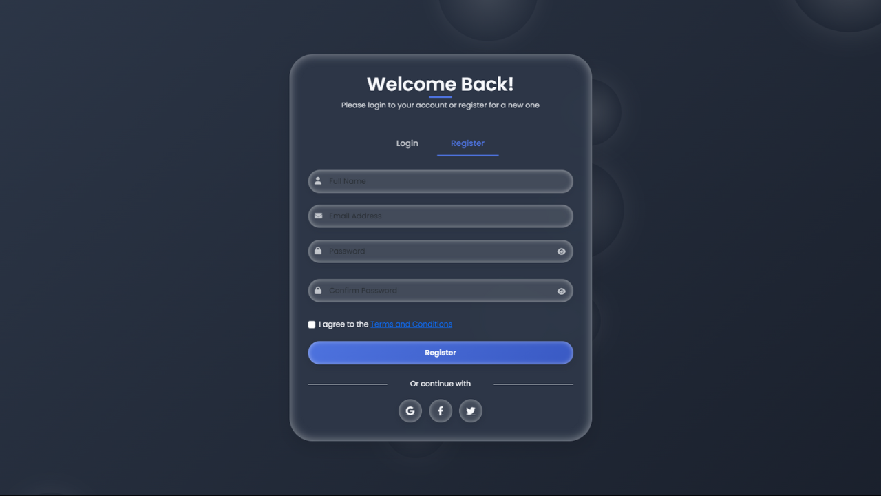 Salapao Modern Login and Register Form