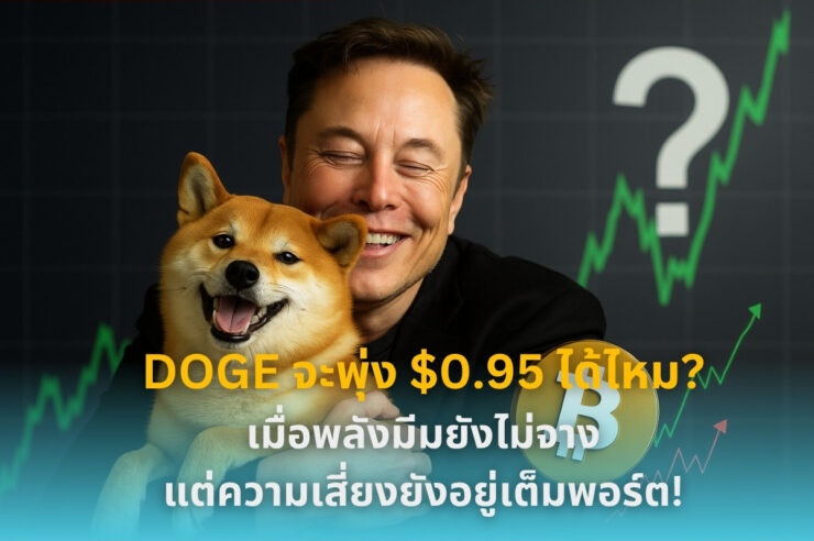 .จาก $0.23 สู่ $0.95? Dogecoin ยังไปต่อได้ไหม เมื่อแรงหนุนจาก Elon และโซเชียลยังไม่หมด.