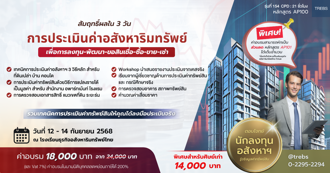 📚  เจาะลึกการประเมินค่าทรัพย์สินเพื่อการตัดสินใจลงทุนที่แม่นยำ