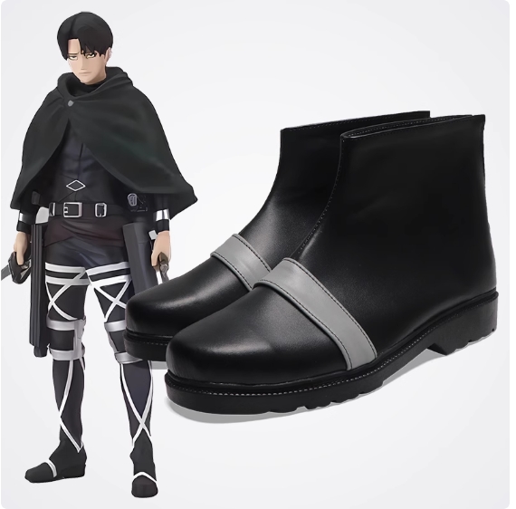 รูปภาพสินค้า 【Attack On Titan】 - รองเท้าคอสเพลย์ ชุดดำ ภาค 4