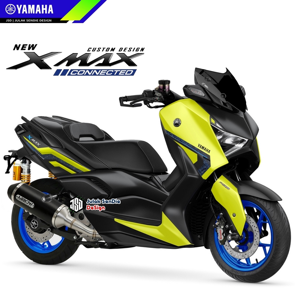 2023 yamaha xmax 300 yellow blue