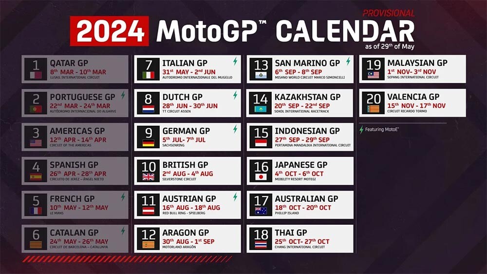 2024 Calendar Update