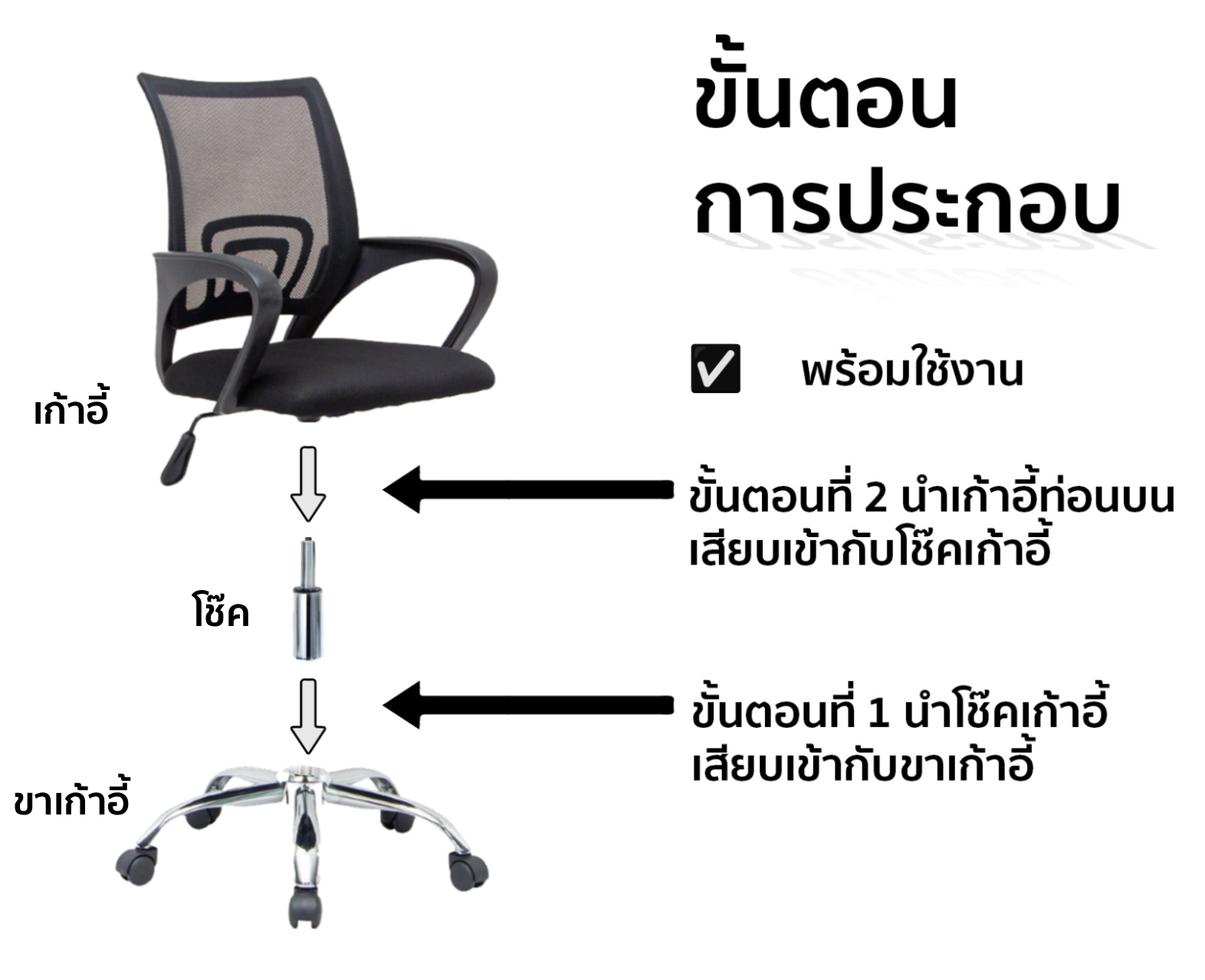 เก้าอี้สำนักงาน MEDILA CH0001BK