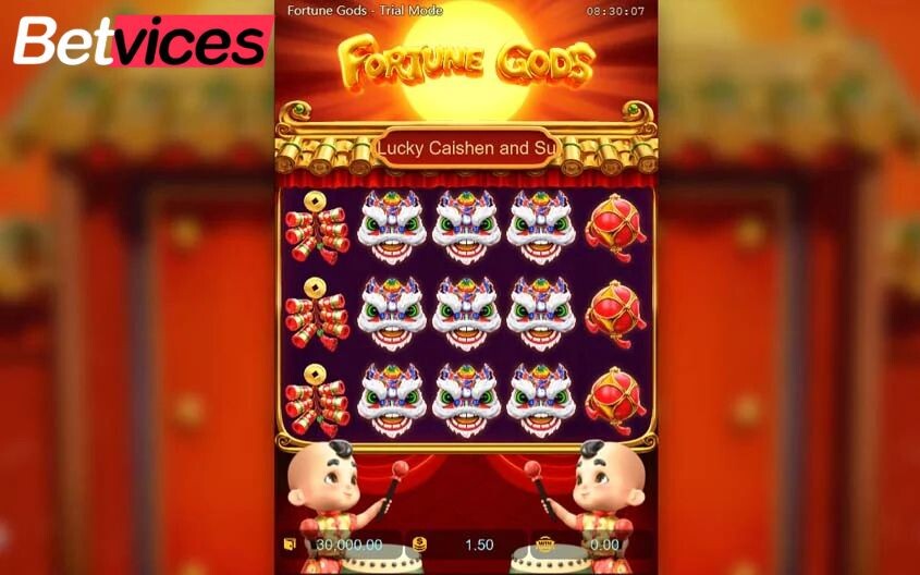 Betvice เกม Fortune Gods สล็อตเทพแห่งโชคลาภ กลางบท