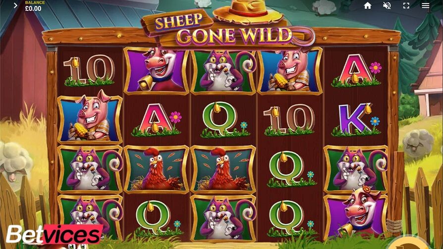 Betvice เกม Sheep Gone Wild สล็อตแกะหรรษา กลางบท