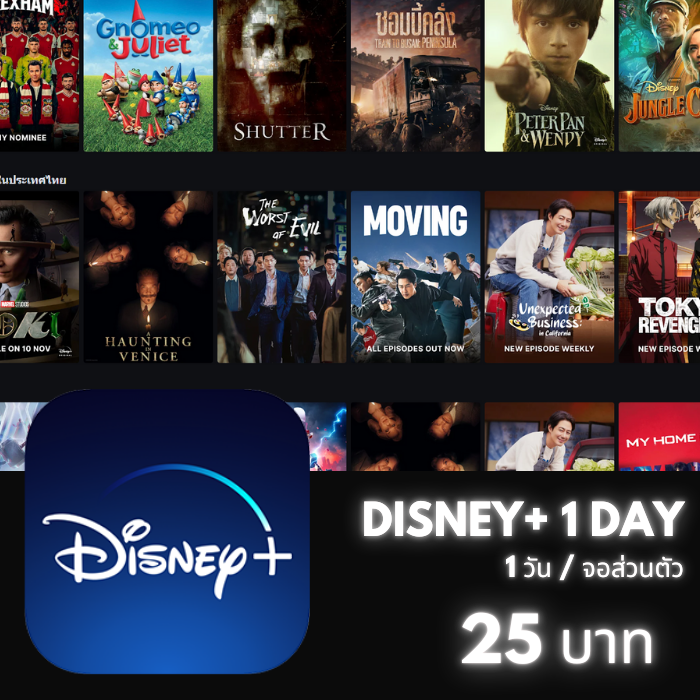 Disney+ 1วัน (จอส่วนตัว)