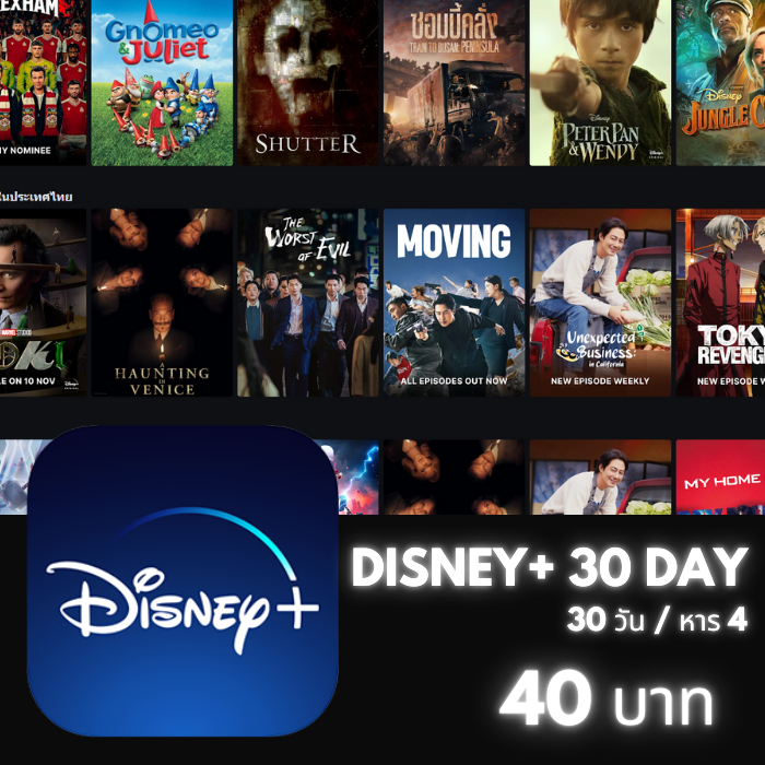 Disney+ 30วัน (จอส่วนตัว) ÷4