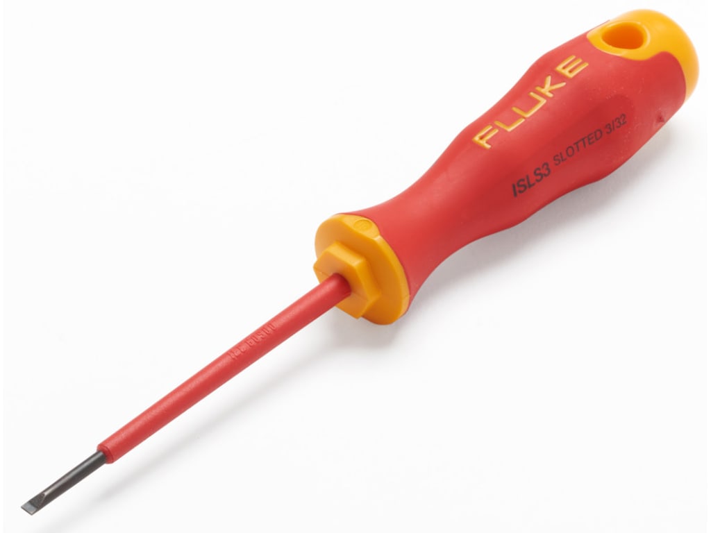 Fluke ISLS3 Insulated Slotted Screwdriver, 0.09 x 3", 1000 V