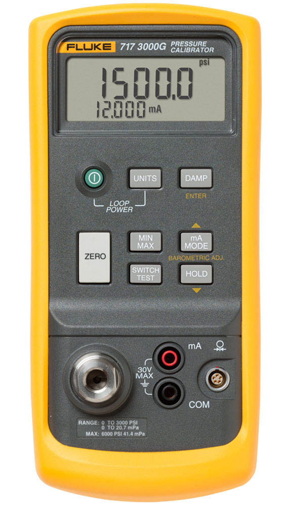 Fluke 717-100G Pressure Calibrator, -12 to 100 PSI