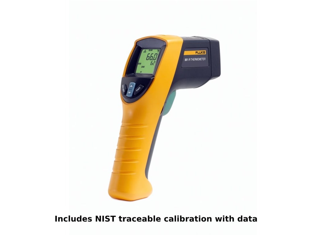 Fluke 561-NIST HVAC/R Infrared and Contact Thermometer,  includes Traceable Calibration Certificate