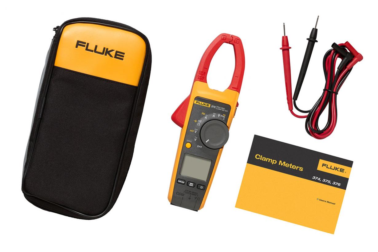 Fluke 375 FC CAL True RMS Clamp Meter with calibration certificate, 600 A AC/DC