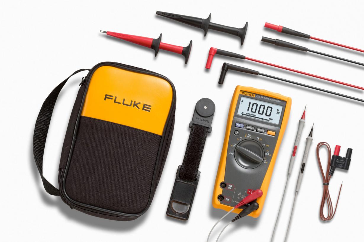 Fluke 179/EDA2 True RMS Digital Multimeter and Deluxe Accessory Combo Kit
