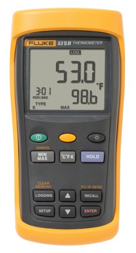 Fluke 53-2-B Single Input Digital Thermometer with data logging