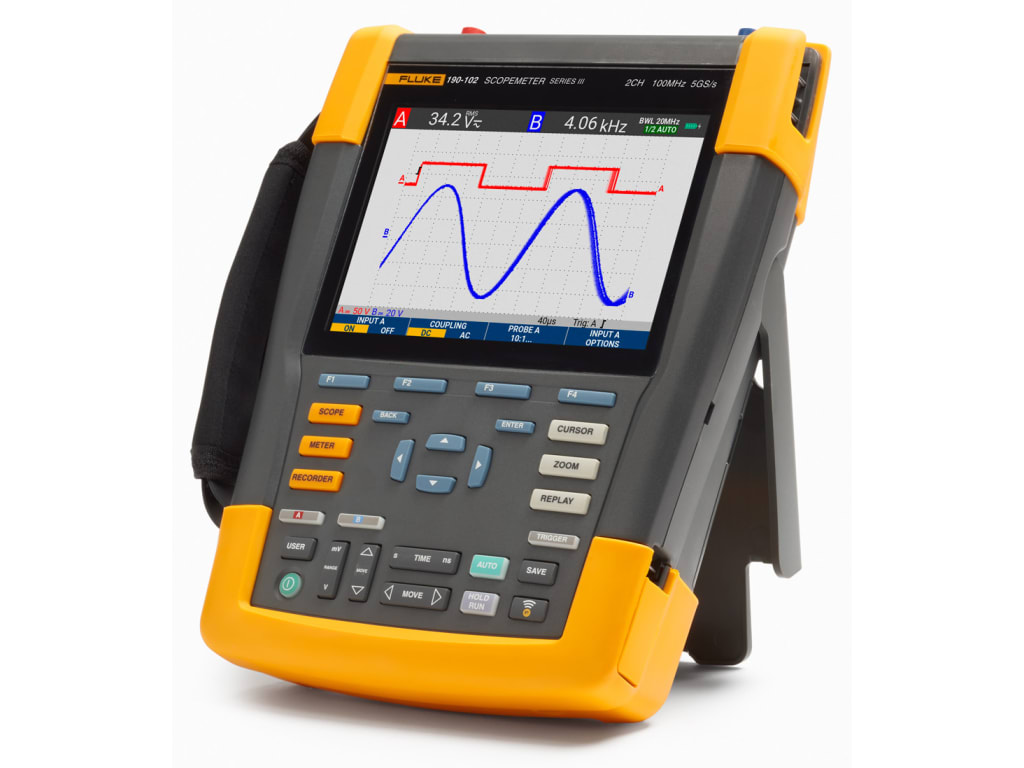 Fluke 190-102-III Color ScopeMeter, 100 MHz, 2 channels