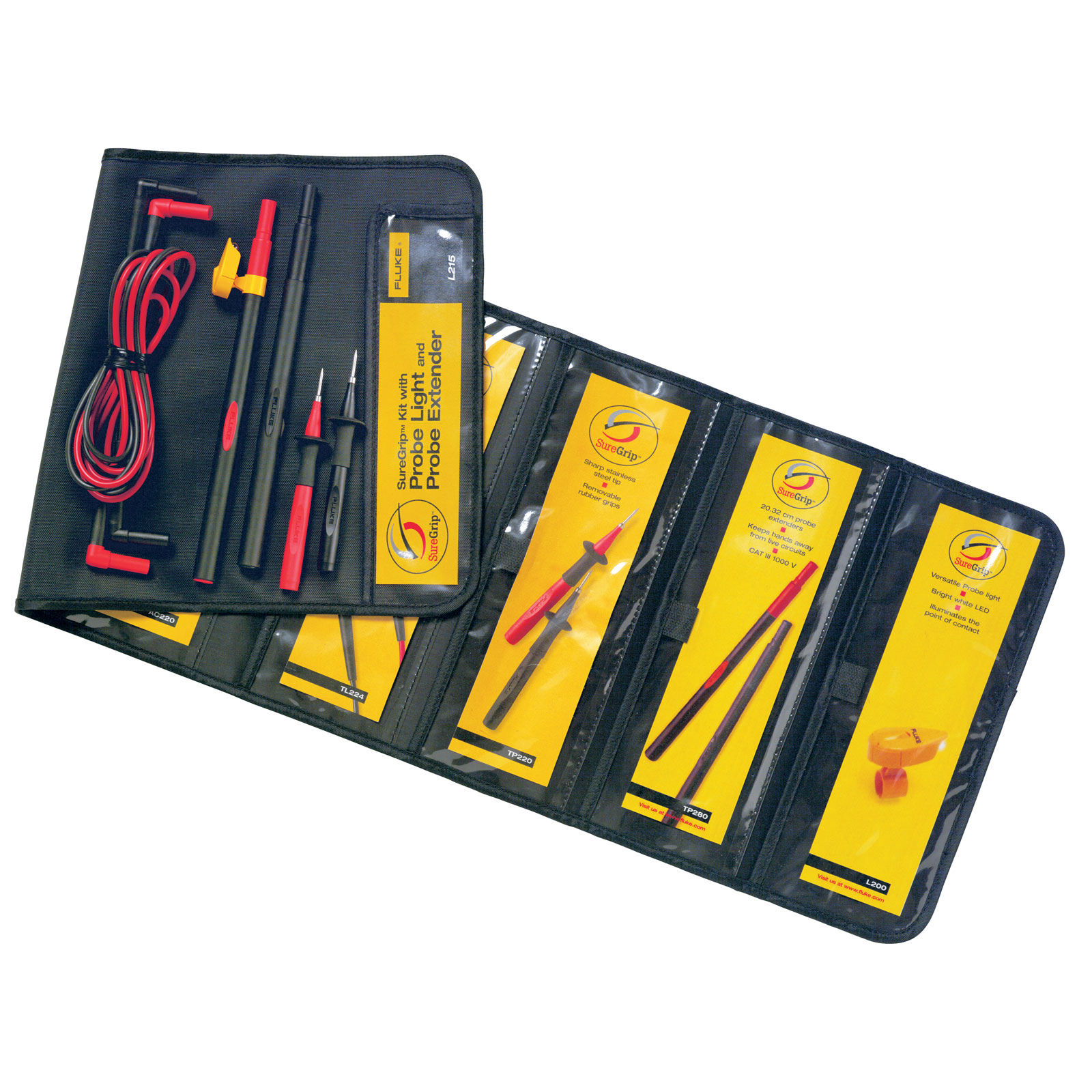 Fluke L215 SureGrip Kit with probe light and probe extender