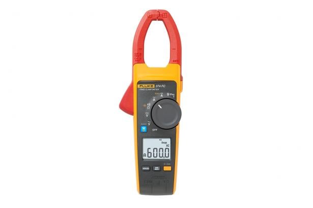 Fluke 374 FC True RMS AC/DC Clamp Meter, 600 A, 1000 V