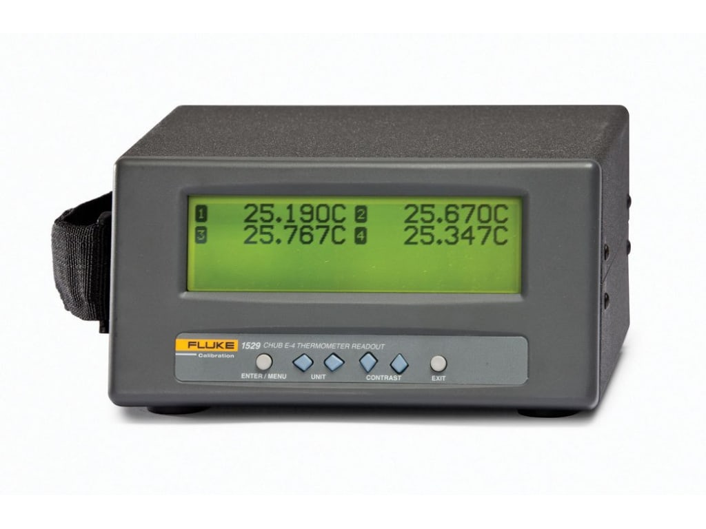 Fluke 1529-R-156 Chub-E4 Thermometer with 4 PRT/Thermistor Inputs