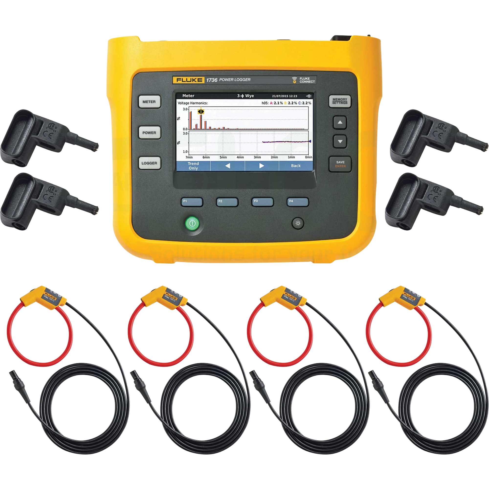 Fluke 1736 Three-Phase Energy Logger with current probes