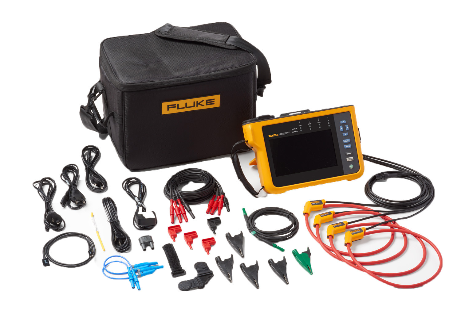 Fluke 1775 Three-Phase Power Quality Analyzer with current probes and WiFi/BLE adaptor, 8 kV