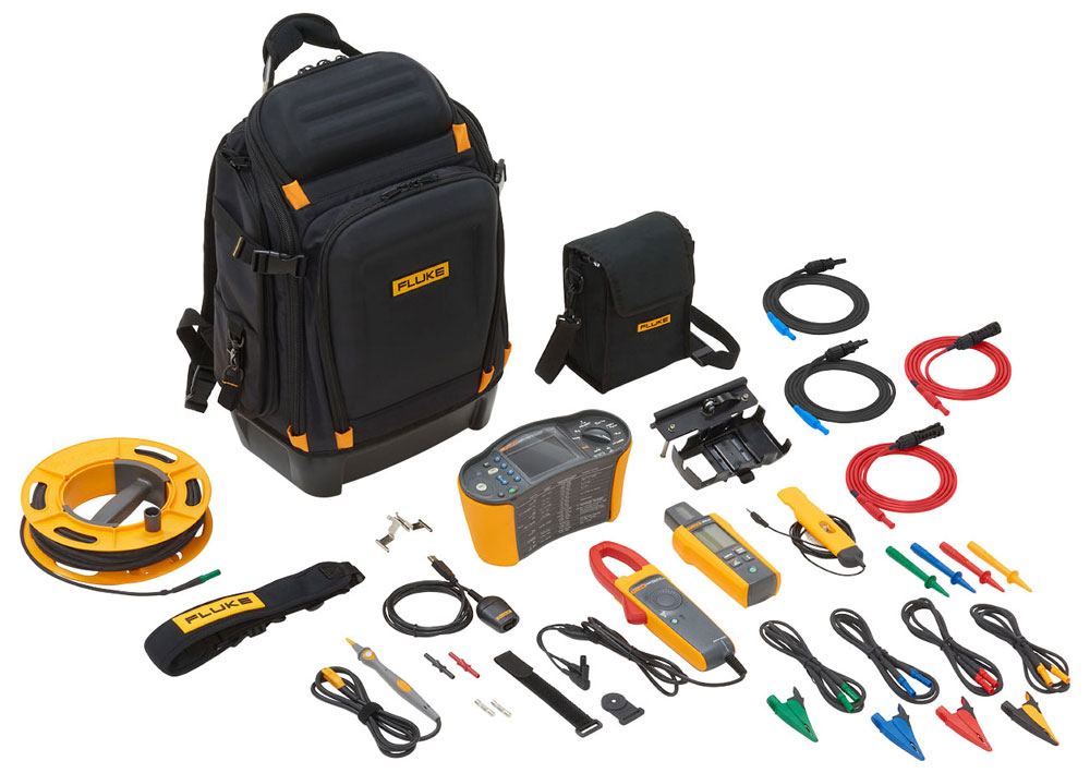 Fluke SMFT-1000 Multifunction PV Tester and Performance Analyzer Kit with irradiance meter and current clamp, 1000 V, 20/400 A