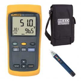 Fluke 51-2 Single Input Thermometer Kit - Includes FREE Products with Purchase