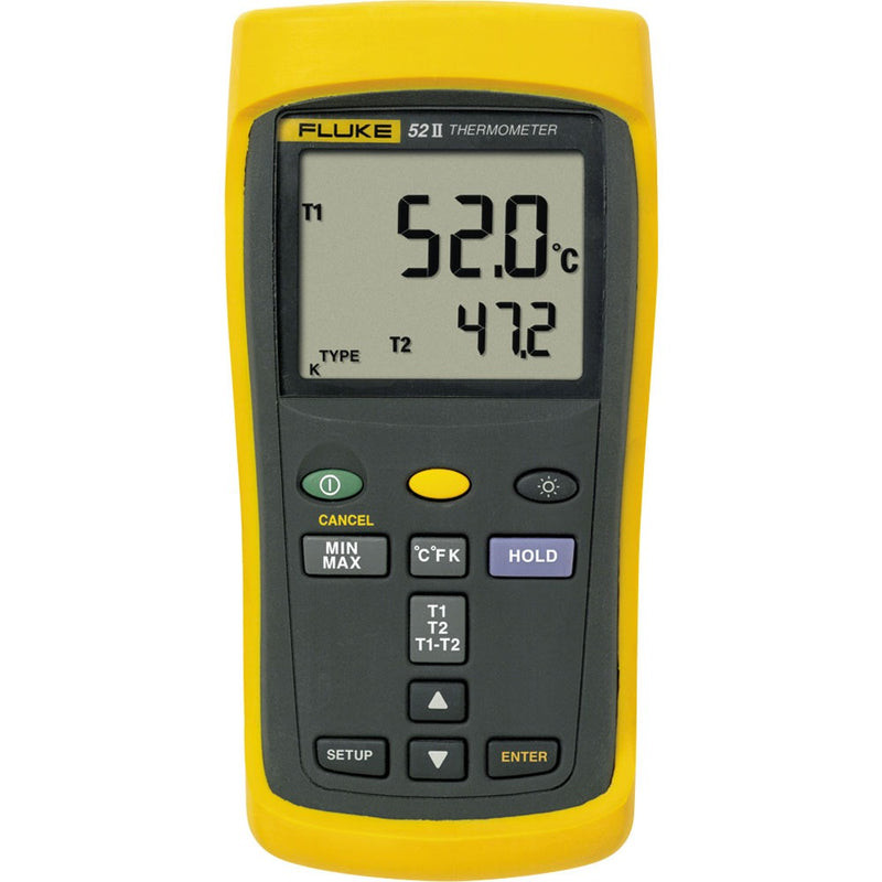 Fluke 52 Series II Dual Input Digital Thermometer with NIST Calibration