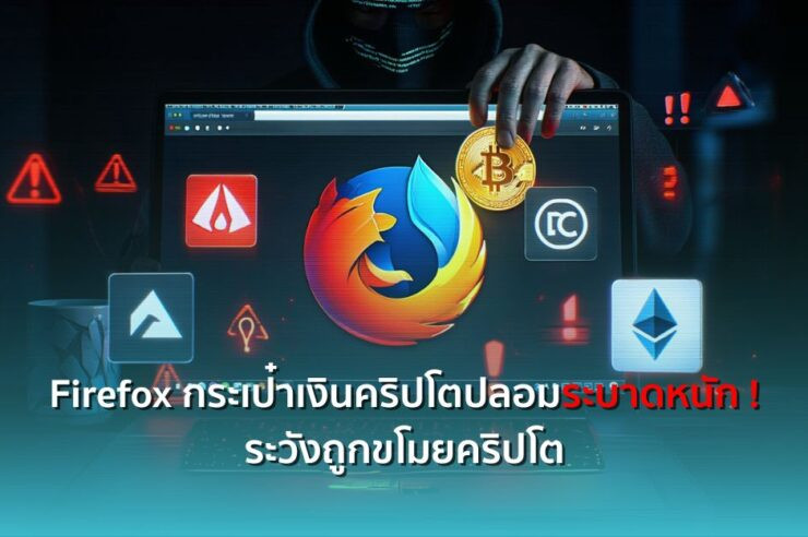 .เตือนภัยผู้ใช้ Firefox ! ส่วนเสริมกระเป๋าเงินคริปโตปลอมระบาดหนัก เสี่ยงถูกขโมยคริปโต.