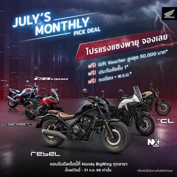 Honda Bigwing Promotion rainy season