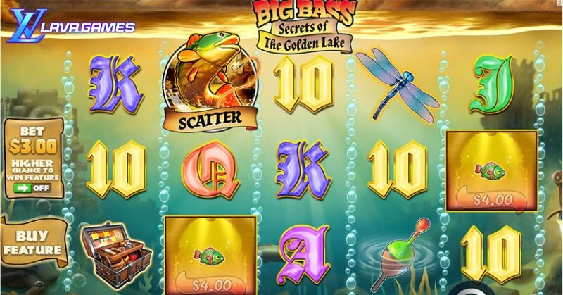 Lavagame เกม Big Bass Secrets of the Golden Lake สล็อตราชาตกปลา กลางบท