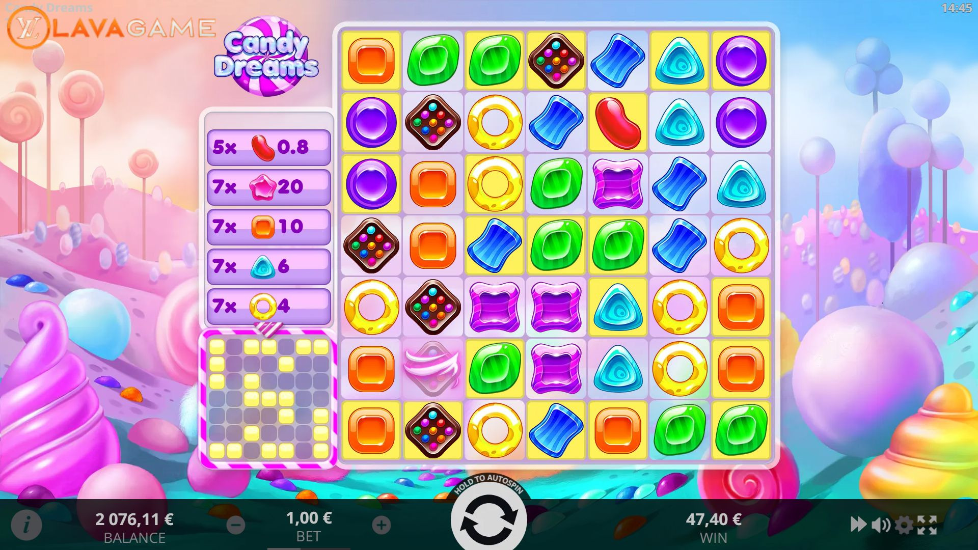 Lavagame เกม CANDY DREAMS สล็อตแคนดี้ กลางบท