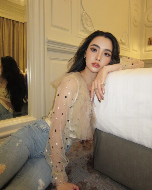 Photo shared by Mookda Narinrak on May 25, 2024 tagging @theabythara. May be an image of 1 person, h