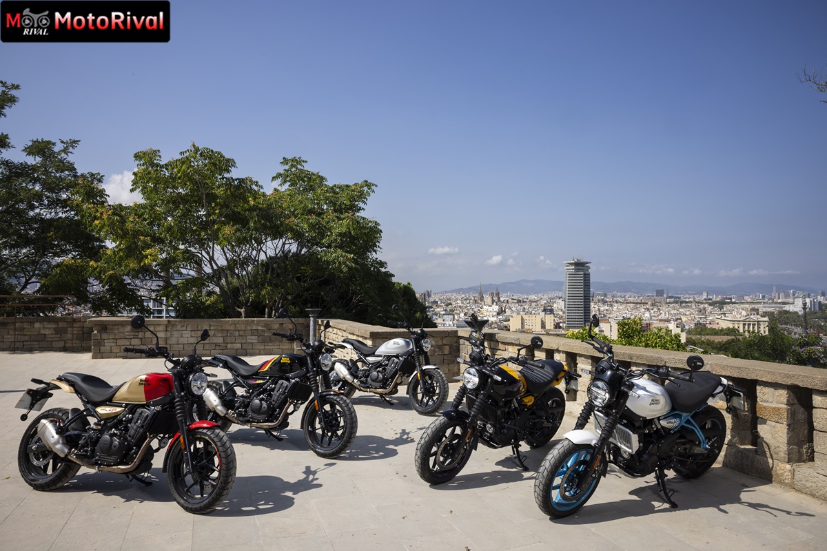 Royal Enfield Guerrilla 450 Gold Dip, Playa Black, Smoke, Yellow Ribbon and Brava Blue