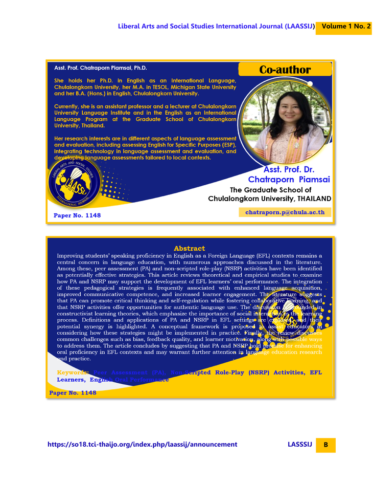 The First Author Profile LAASSIJ Vol.1 No. 2 2