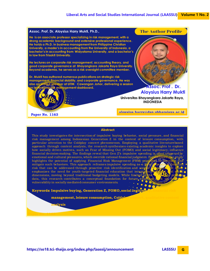 The First Author Profile LAASSIJ Vol.1 No. 2 7