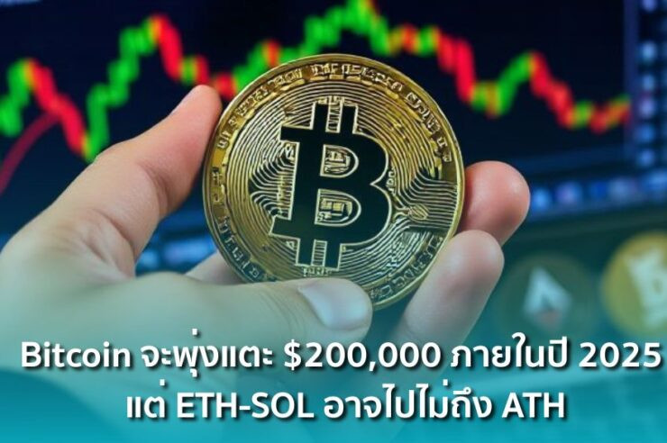 .Bitwise มั่นใจ ! Bitcoin จะพุ่งแตะ $200,000  ภายในปี 2025 แต่ ETH-SOL อาจไปไม่ถึง ATH.