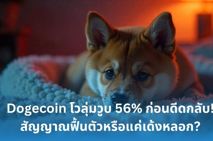 .Dogecoin โวลุ่มวูบ 56% ก่อนดีดกลับ! สัญญาณฟื้นตัวหรือแค่เด้งหลอก?.