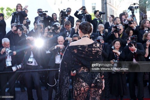 CANNES, FRANCE - MAY 16: Araya A. Hargate attends the "Megalopolis" Red Carpet at the 77th annual Cannes Film Festival at Palais des Festivals on May 16, 2024 in Cannes, France. (Photo by Vittorio Zunino Celotto/Getty Images)