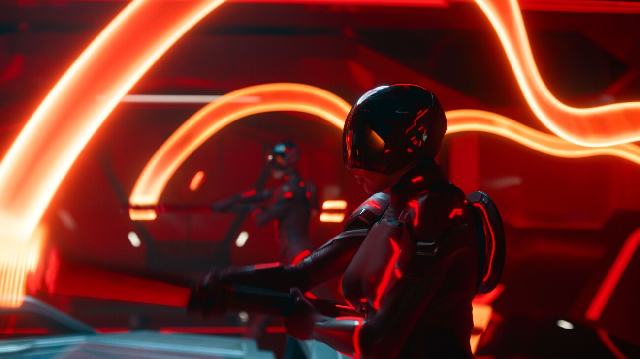A group of people in a room with red lights
AI-generated content may be incorrect.