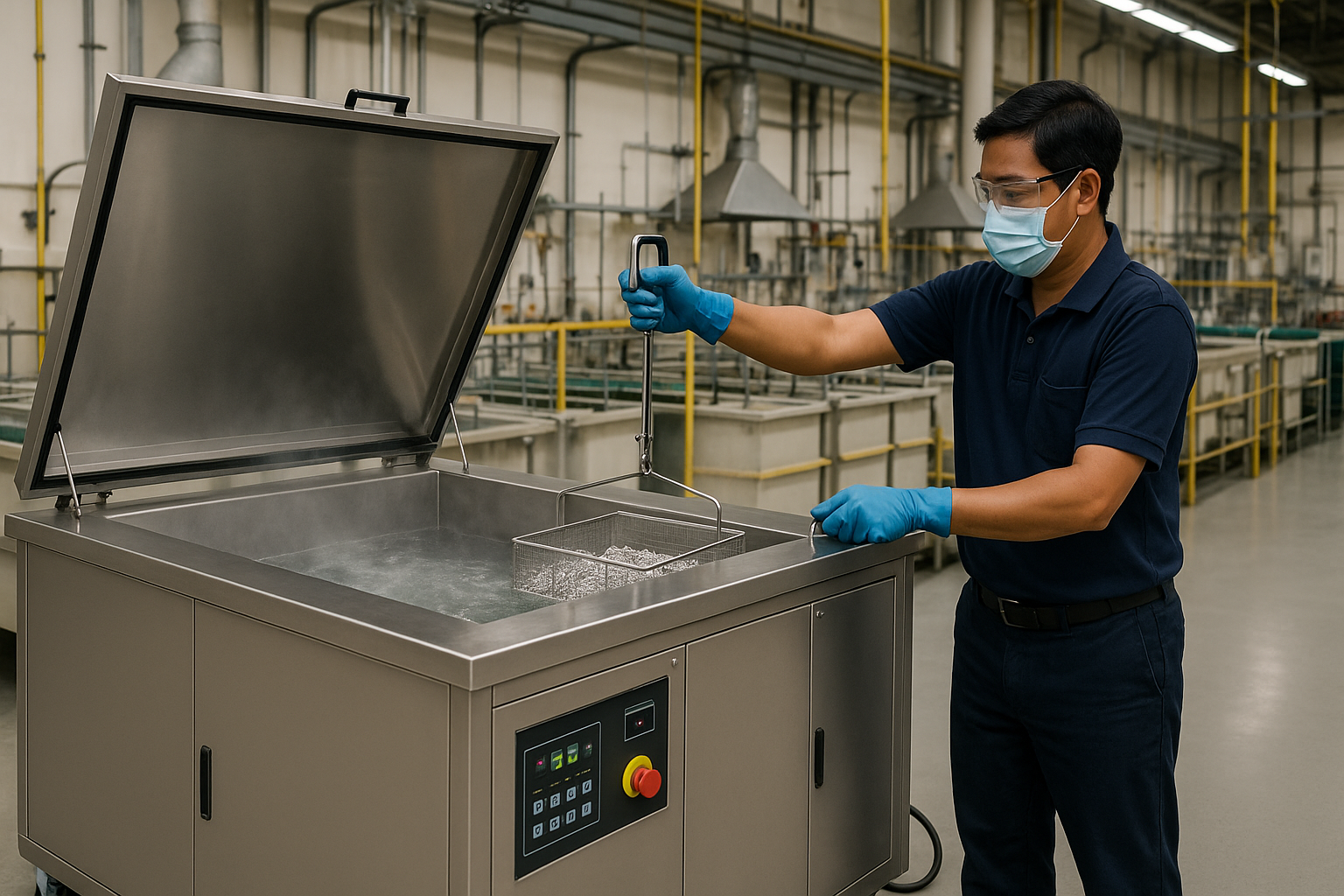 Ultrasonic cleaner lifts soils with high-frequency waves